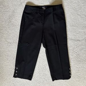 Women's Rafaella Curvy Black Capri Pants; Size 10